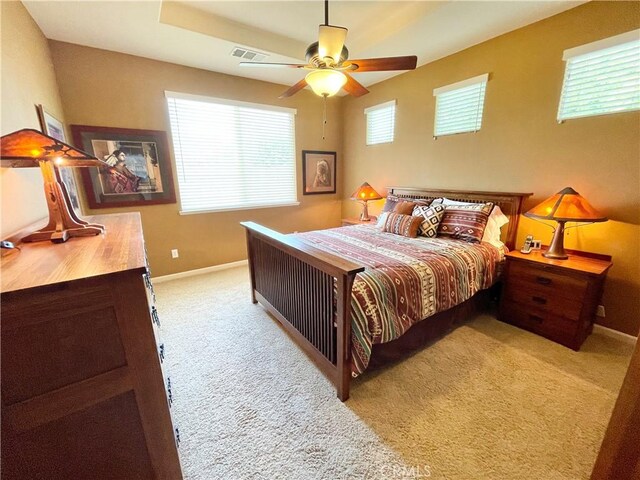 3803 Colma Ct, Merced, CA 95348 - bedroom featuring light colored carpet and ceiling fan