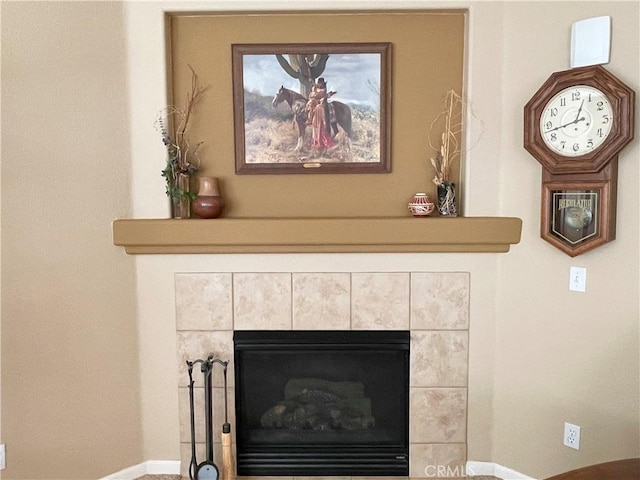 3803 Colma Ct, Merced, CA 95348 - detailed view of baseboards and a tile fireplace