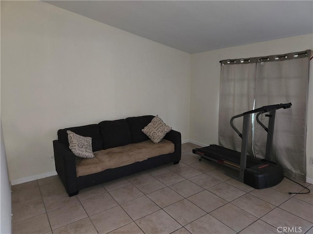 3608 Wagoner Ln, Corona, CA 92879 - exercise room featuring light tile patterned floors and baseboards