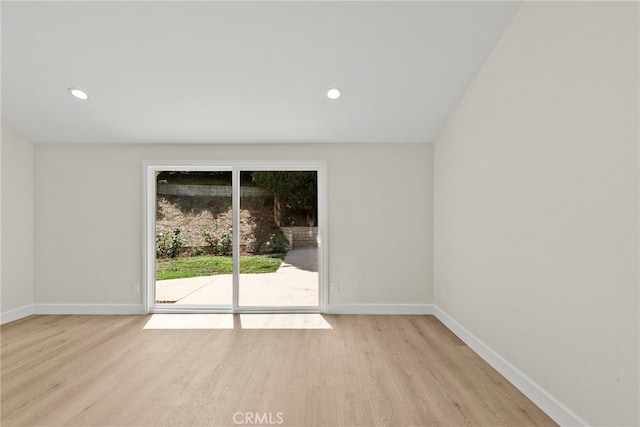 12847 Winthrop Ave, Granada Hills, CA 91344 - unfurnished room with light wood-style floors and recessed lighting