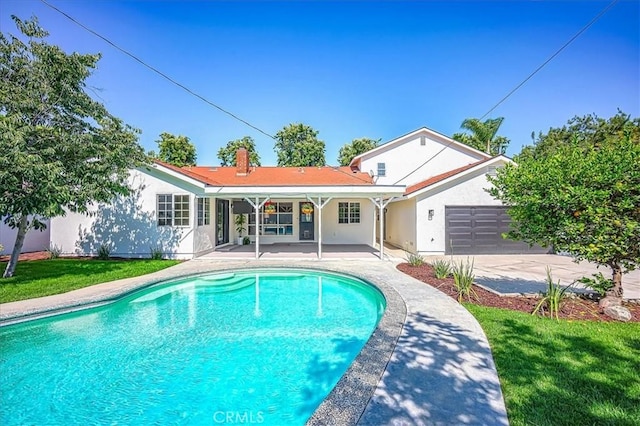 1375 N Euclid Ave, Upland, CA 91786 - outdoor pool featuring a yard