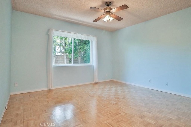 17654 Prairie St, Northridge, CA 91325 - spare room featuring a textured ceiling and a ceiling fan