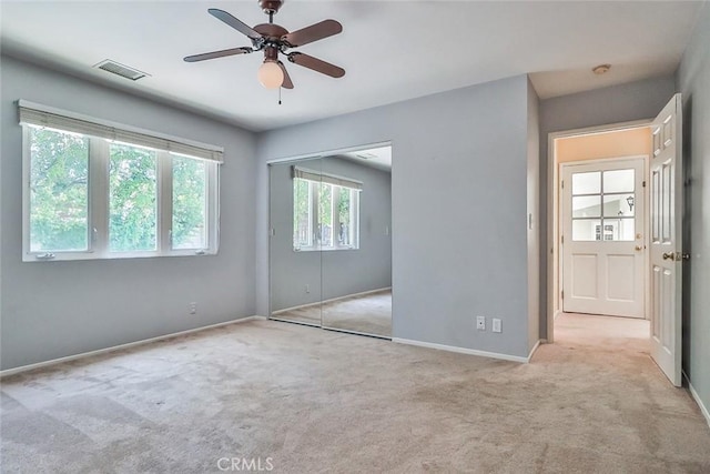 17654 Prairie St, Northridge, CA 91325 - unfurnished bedroom featuring carpet, a closet, and ceiling fan