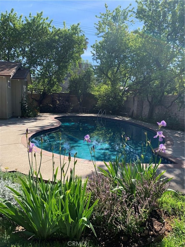 17654 Prairie St, Northridge, CA 91325 - view of pool featuring a fenced backyard and a patio