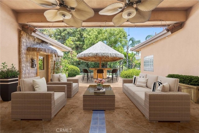 1806 Briercliff Ct, Bakersfield, CA 93311 - view of patio / terrace with ceiling fan, outdoor lounge area, and outdoor dining area