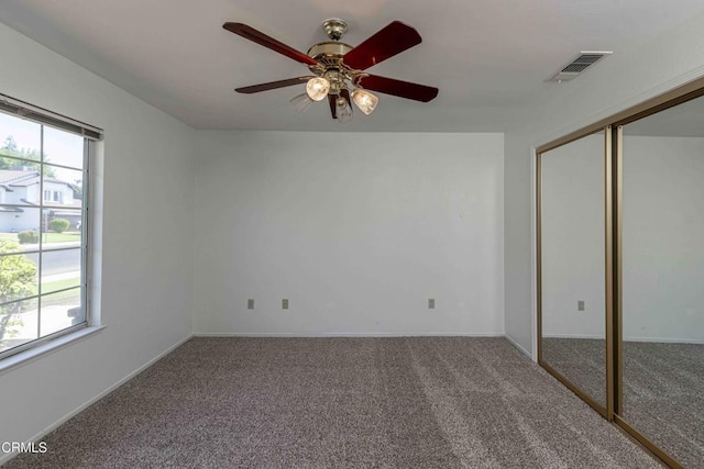 4120 Abbott Dr, Bakersfield, CA 93312 - unfurnished bedroom featuring carpet flooring, a closet, and ceiling fan