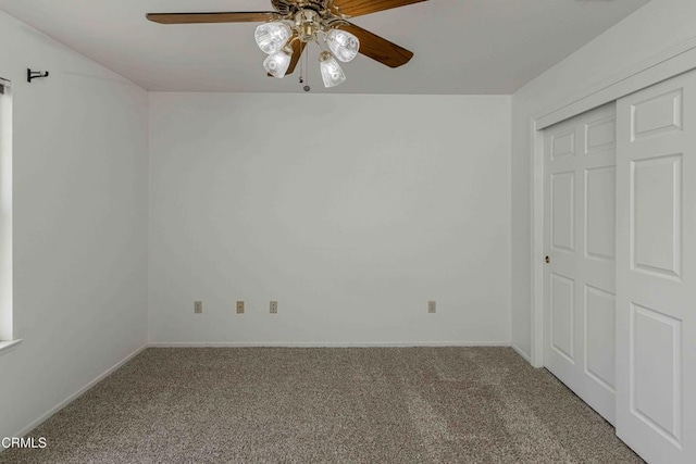 4120 Abbott Dr, Bakersfield, CA 93312 - unfurnished bedroom featuring carpet, a closet, and a ceiling fan