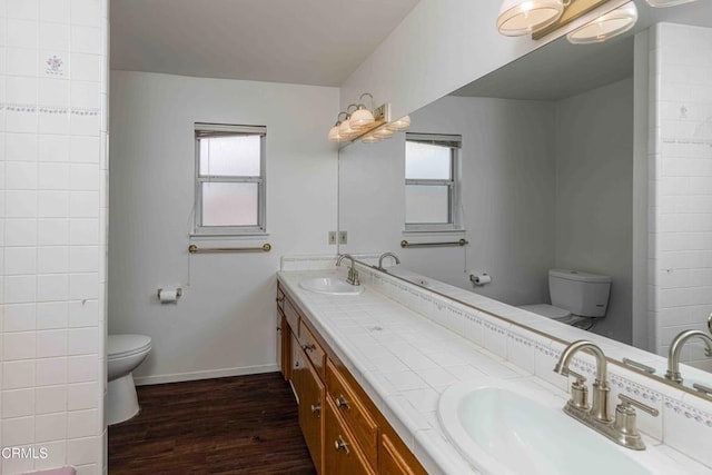 4120 Abbott Dr, Bakersfield, CA 93312 - full bath featuring double vanity and wood finished floors