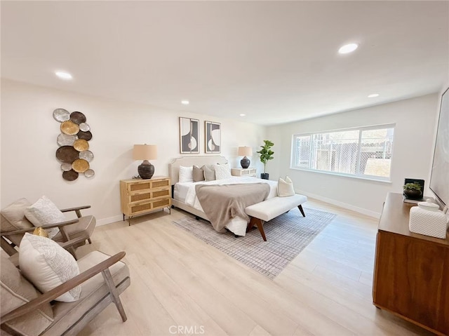23615 Tellgate Dr, Diamond Bar, CA 91765 - bedroom featuring light wood-style flooring and recessed lighting