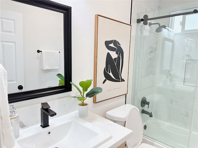 23615 Tellgate Dr, Diamond Bar, CA 91765 - bathroom with vanity and shower / bath combination with glass door
