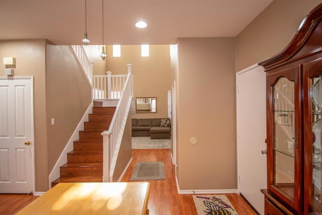 2414 Falcon Valley Dr, Chula Vista, CA 91914 - staircase with wood finished floors