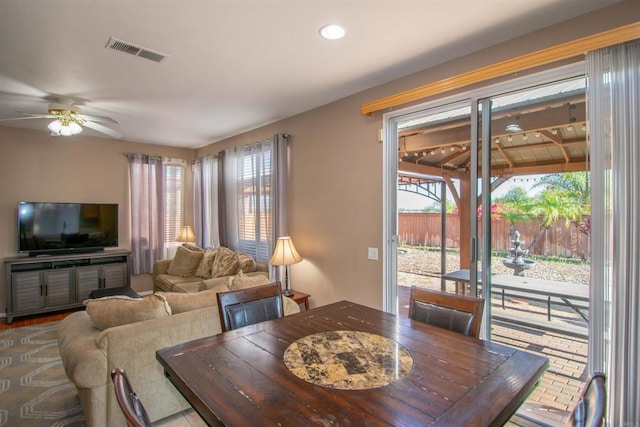 2414 Falcon Valley Dr, Chula Vista, CA 91914 - dining room featuring plenty of natural light, a ceiling fan, and recessed lighting