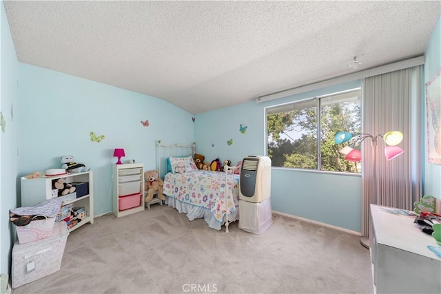 3032 Pietro Dr, Hacienda Heights, CA 91745 - carpeted bedroom with a textured ceiling and lofted ceiling