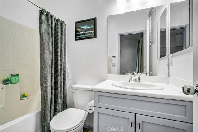 17035 Independence Way, Yorba Linda, CA 92886 - bathroom featuring shower / bathtub combination with curtain and vanity