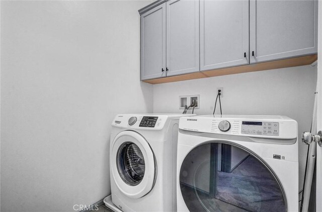 17035 Independence Way, Yorba Linda, CA 92886 - laundry room featuring cabinet space and washing machine and dryer