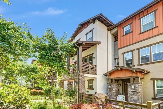 17035 Independence Way, Yorba Linda, CA 92886 - view of front of property with board and batten siding and stucco siding