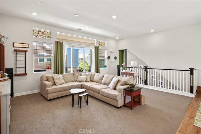 26957 Winding Trail Ct, Valencia, CA 91381 - living room with recessed lighting and carpet floors