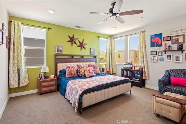 26957 Winding Trail Ct, Valencia, CA 91381 - bedroom with carpet and ceiling fan