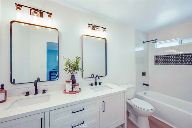 1478 N Park Ave, Pomona, CA 91768 - full bath with double vanity,  shower combination, and wood finished floors