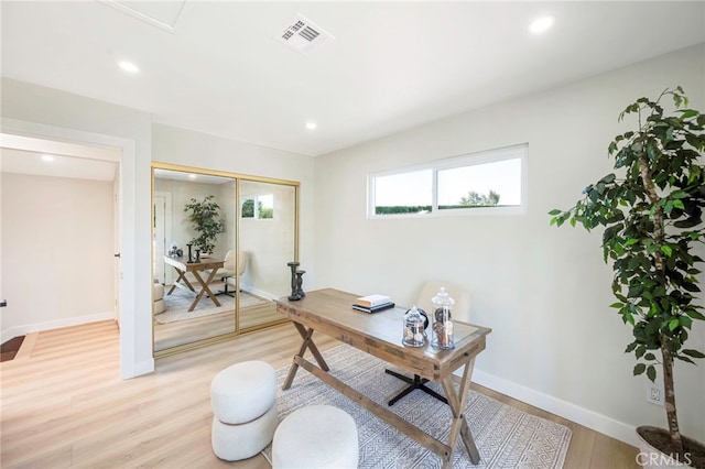 1478 N Park Ave, Pomona, CA 91768 - office with light wood finished floors and recessed lighting
