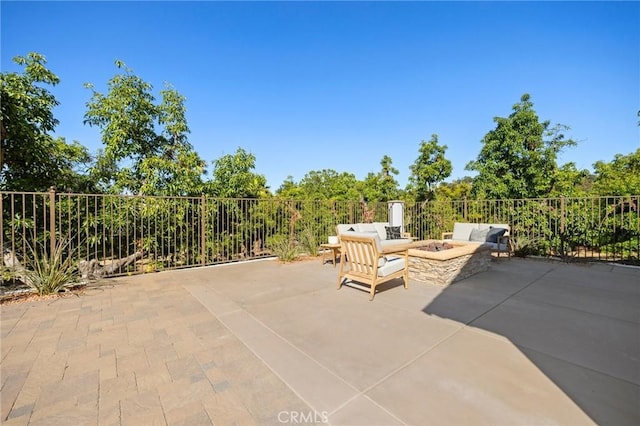 4368 Crown Ranch Rd, Corona, CA 92881 - view of patio with an outdoor fire pit