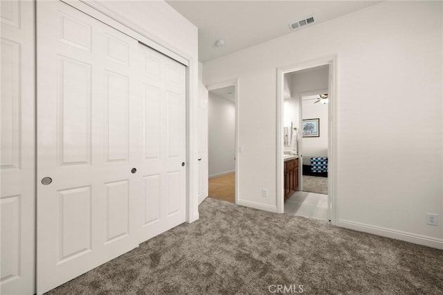 4368 Crown Ranch Rd, Corona, CA 92881 - unfurnished bedroom featuring carpet flooring, a closet, and ensuite bath