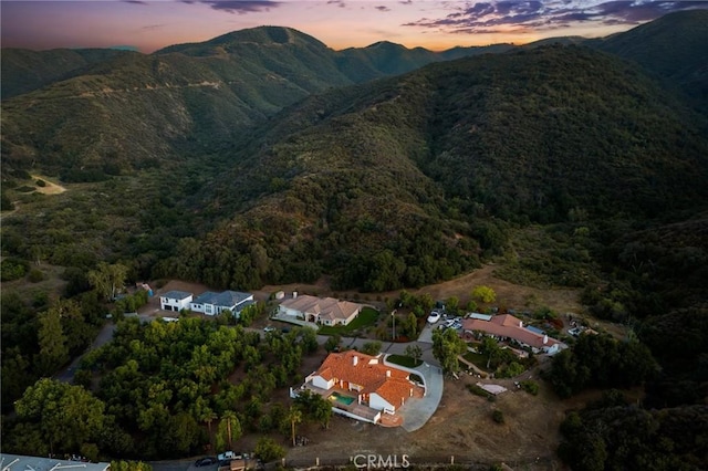 4368 Crown Ranch Rd, Corona, CA 92881 - aerial view at dusk of a mountain view and a wooded view