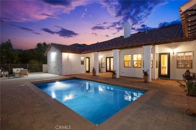 4368 Crown Ranch Rd, Corona, CA 92881 - view of pool featuring a patio area and french doors