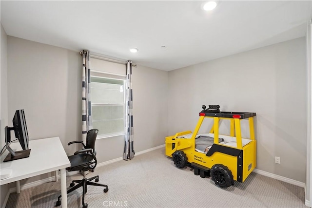 27753 Dyer Way, Canyon Country, CA 91387 - carpeted home office with baseboards and recessed lighting
