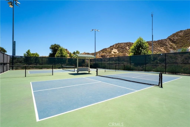27753 Dyer Way, Canyon Country, CA 91387 - view of tennis court featuring community basketball court and a mountain view
