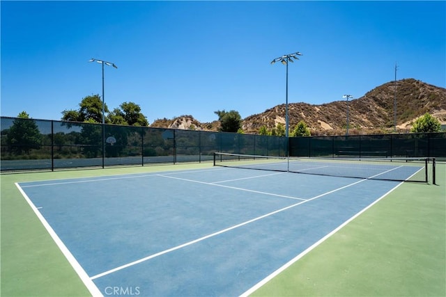 27753 Dyer Way, Canyon Country, CA 91387 - view of tennis court featuring community basketball court and a mountain view