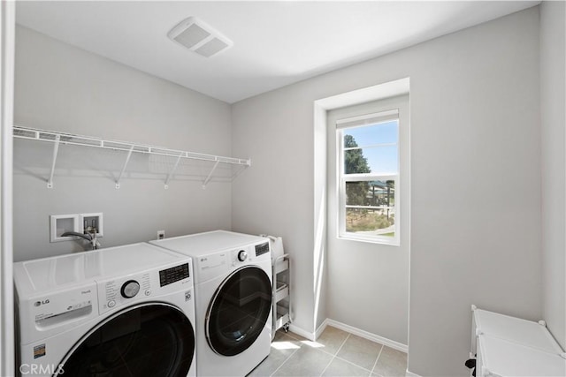 27753 Dyer Way, Canyon Country, CA 91387 - laundry room featuring washer and clothes dryer and light tile patterned floors
