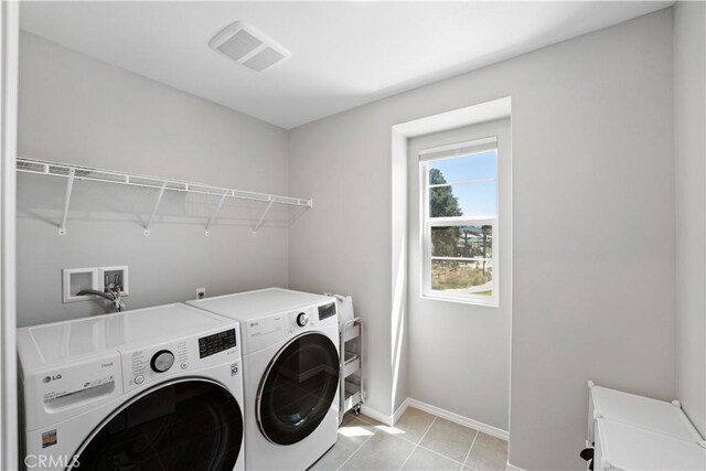 27753 Dyer Way, Canyon Country, CA 91387 - laundry room featuring washer and clothes dryer and light tile patterned floors