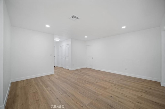7848 Chastain Ave, Reseda, CA 91335 - unfurnished room featuring light wood finished floors and recessed lighting