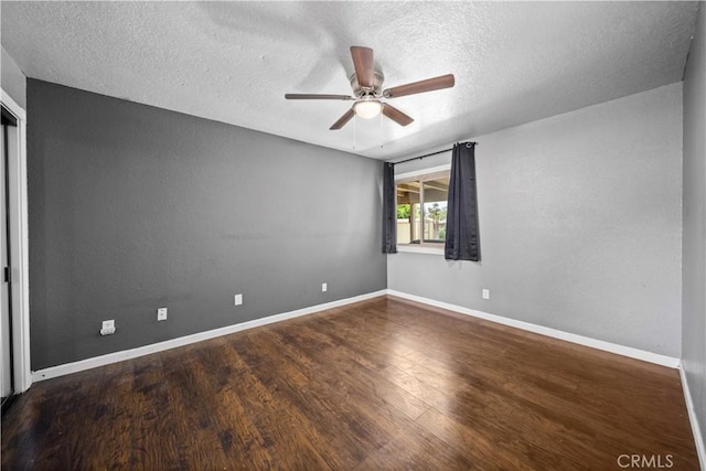 42903 Normandy Ln, Lancaster, CA 93536 - unfurnished room with ceiling fan, a textured ceiling, and wood finished floors