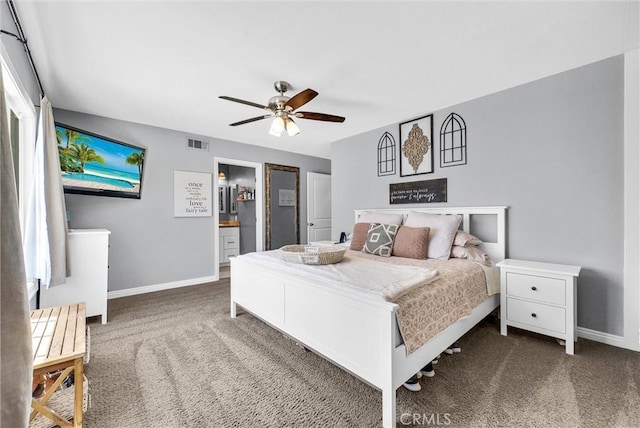 1232 Palos Verde Dr, Corona, CA 92878 - carpeted bedroom with a ceiling fan and ensuite bath