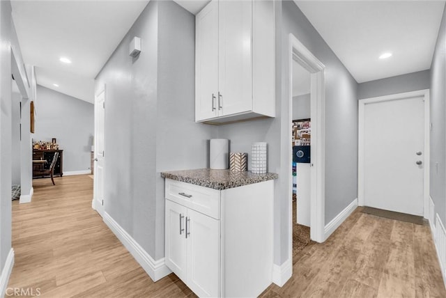 1232 Palos Verde Dr, Corona, CA 92878 - hallway featuring light wood finished floors and recessed lighting