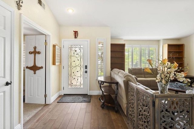 16110 Oak Springs Dr, Ramona, CA 92065 - foyer with wood finished floors and baseboards