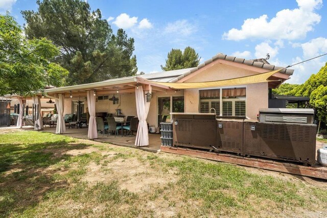16110 Oak Springs Dr, Ramona, CA 92065 - rear view of house featuring stucco siding and a patio