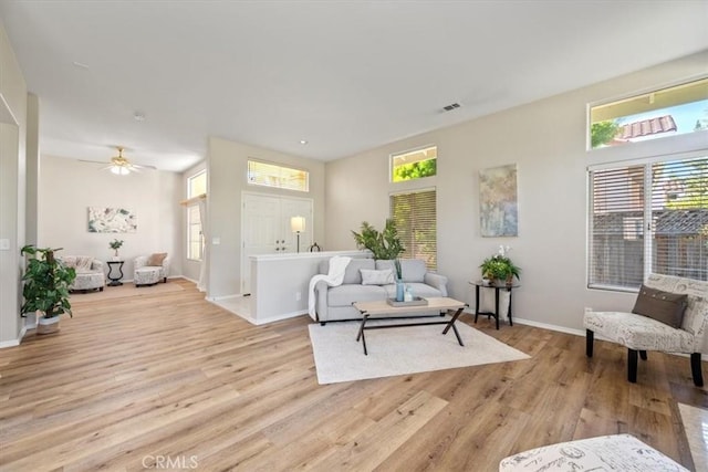 534 Misty View Way, Nipomo, CA 93444 - living room with light wood-style floors and a ceiling fan