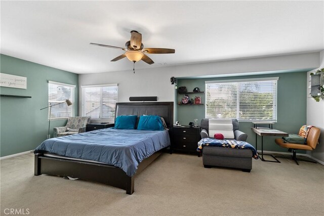 4735 Cassiope Ct, Hemet, CA 92545 - bedroom featuring carpet and a ceiling fan