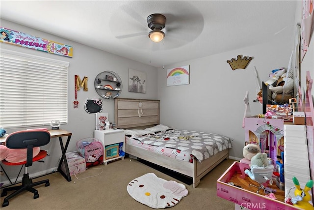 4735 Cassiope Ct, Hemet, CA 92545 - carpeted bedroom with a ceiling fan