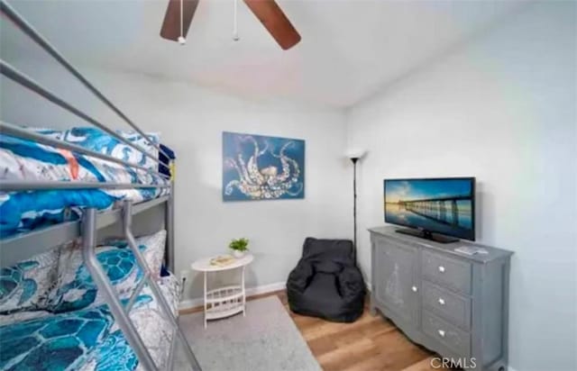 4213 Lonnie St, Oceanside, CA 92056 - bedroom with wood finished floors and ceiling fan