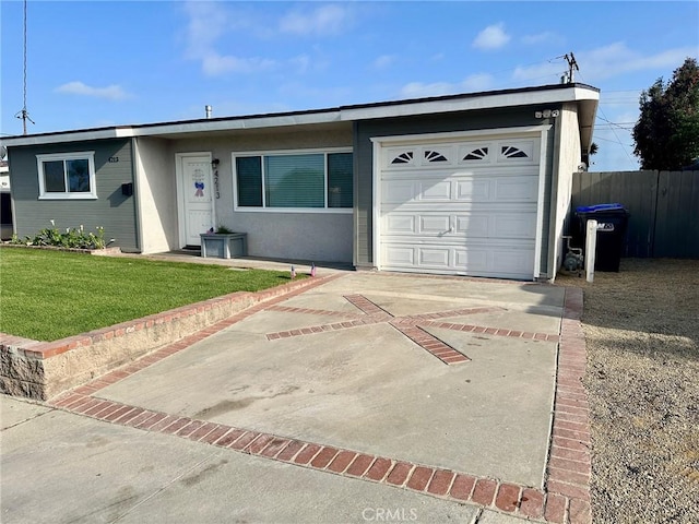 4213 Lonnie St, Oceanside, CA 92056 - ranch-style home featuring a garage, concrete driveway, and stucco siding