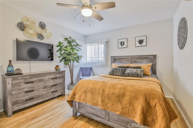 1030 E 2nd St Unit 7, Long Beach, CA 90802 - bedroom featuring wood finished floors and a ceiling fan