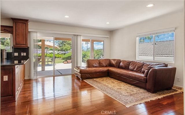6966 Crest Rd, Rancho Palos Verdes, CA 90275 - living room featuring wood finished floors and recessed lighting