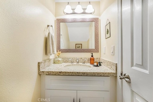 3931 Cottonwood Grove Trl, Calabasas, CA 91301 - bathroom with vanity and a textured wall