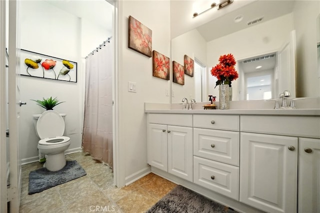 5073 S Mccleve Way W, Ontario, CA 91762 - bathroom with double vanity, tile patterned floors, and curtained shower