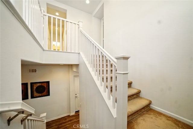 5073 S Mccleve Way W, Ontario, CA 91762 - stairs featuring a towering ceiling and recessed lighting