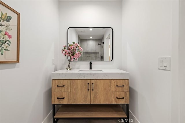 8840 Valjean Ave, North Hills, CA 91343 - bathroom with vanity and a shower with door